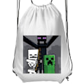 Pikkukuva 1 / 5: Minecraft-valkoinen lasten jumppapussit Barn