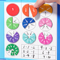 Miniatyrbild 6 av 7: Magnetisk Bråk Lärande Matematik Leksak Montessori Aritmetik Lärande Hjälpmedel Trä Bok Utbildningsleksaker För Barn