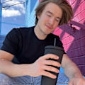 Miniatyrbilde 3 av 4: 24oz DIY Studded Tumbler med lokk og sugerør - Isolerende, reisekopp, pastellfarger