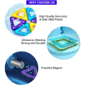 Miniatyrbillede 3 af 5: 3D magnetiske plader - 40 dele magnetiske plader - Byg med magneter flerfarvet - Perfekt flerfarvet