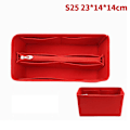 Miniatyrbillede 1 af 5: Taske Organizer Filtstof Indsats 25 30 35 Makeup Håndtaske Coffe StyleC M Red StyleC S