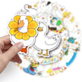 Miniatyrbild 4 av 4: 50 förpackningar Cartoon Duck Stickers Vattenflaskor Laptop Telefon Motorcykel Dator Gitarr Skateboard Hydroflasks Duck Vinyl