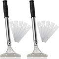 Miniatyrbillede 1 af 5: 4 tommer skraber med udskiftelige blade, 2 stk. (sort)