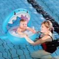 Miniatyrbild 2 av 5: Baby Pool Float med Tak UPF50+ Solskydd Uppblåsbar Baby Float Vattenleksaker Sommarleksaker Baby Simfloat för Pool Åldrar 6-36 Månader
