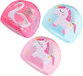 3 stk. Badehetter for barn, Unisex Badehette Vanntett Badehette for barn 6-14_tfrf