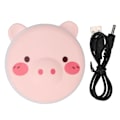 Miniatyrbillede 1 af 8: USB Håndvarmer Sød Piggy Forebyg Skoldning Bærbar Håndvarmer Power Bank med Selvlysende Spejl til Rejsekontoret