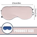 Miniatyrbillede 5 af 5: Dobbeltsidet sovemaske varmt og køligt, superblødt cover med justerbar rem, til søvn, intet tryk til rejseformål (rosa/blå)