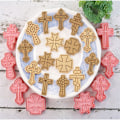 Miniatyrbild 4 av 5: 8st Cross Cookie ters Plast 3D tecknad pressbar kex Mol one size