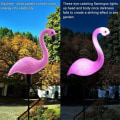 Miniatyrbillede 4 af 5: 3 Lamper/Træk Ny Led Solenergi Flamingo Plæne Have Pæl Land Rød 1PC