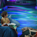 Miniatyrbild 3 av 5: 2 i 1 Norrsken och Ocean Wave-projektor, fjärrkontroll LED-projektionslampa, rumsprojektor lämplig för barn, sovrum Rechargeable model