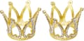 2 st Krona Tårtdekorationer Födelsedag Bröllopstårta Mini Kronprydnad (guld)_tfrf