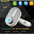 Miniatyrbillede 2 af 4: TD® Bluetooth FM-sender kompatibel med USB SD-kortlæser Trådløs oplader iPhone Smart håndfri FM-radio