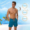 Miniatyrbilde 3 av 5: Badedrakt for menn, hurtigtørkende strandshorts med lommer (Mørk cyan) zdq
