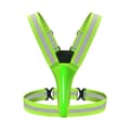 LED reflexväst, USB-uppladdningsbar, justerbar midja/axel - Grön_tfrf Green