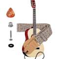 Miniatyrbilde 1 av 9: Gitarreim i bomull og lin: 145 cm justerbar gitarreim Akustisk gitar skulderreim Mandolinreim Tilbehør Light Grey