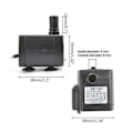 Miniatyrbilde 5 av 5: Mini nedsenkbar pumpe Liten fontenepumpe (200L/H) for vannfunksjonsakvarium szq