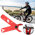 Miniatyrbillede 4 af 5: Cykelkædetang, højstyrke aluminiumlegering, 4-i-1 multifunktionsventilværktøj Dækspaksværktøj (rød)