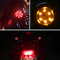 Miniatyrbild 4 av 5: Motorcykel Cykel LED Amber+r?d Blinkers Blinker Indikering Yellow 1PC