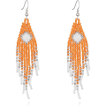 Miniatyrbilde 1 av 5: Heyone Lange Perle Quaste Ohrringe \\\\u2013 Große Böhmische Native Statement Perlen Ohrringe für Frauen, Große Boho Statement Handgefertigte