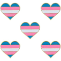 Pikkukuva 1 / 5: CDQ 5-osainen vaakasuora raidallinen sateenkaarisydän rintaneula Pride Heart -merkki (B) väri 1
