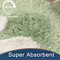 Miniatyrbillede 5 af 5: Salviegrøn bademåtte Daisy Sød bademåtte Dekorativ hvid blomstermåtte Skridsikker brusebad Mikrofiber bademåtte Superabsorberende 16\" x 24\"