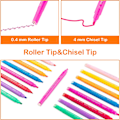 Miniatyrbillede 2 af 5: Curve Highlighter Set, Dobbelt Spids Markører Æstetisk Tiltalende Highlighters Blandede Farver Flownwing Flair Penne, 8 Farver Bløde Highlighters