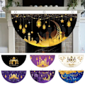 Miniatyrbilde 4 av 4: EID Mubarak vifteformet Ramadan-dekorasjon for hengende flagg style 1