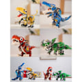 Miniatyrbillede 4 af 5: Dinosaur Mini Byggeklodser Legetøjssæt til 6 7 8 9 10 11 12 år gamle, Dino World Luminous 377st(4)