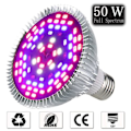 Pikkukuva 1 / 4: 50W LED-kasvilamppu E27 täyden spektrin kasvatusvalo, kasvatuslamppu 150