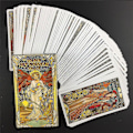 Pikkukuva 3 / 5: Uusi kultainen jugend-tarot-korttipakka ja opaskirja, juhlakorttipeli, kohtalon ennustuskortti, 44 kpl, Ts05 zdq