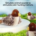 Miniatyrbild 4 av 5: Simulerad kvittrande fågel, kattleksaker för inomhuskatter, interaktiv kattleksak