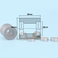 Miniatyrbillede 3 af 5: PU Polyuretan Hjul 30mm Tryk Papir Maskine Tryk Linje Fla Sort A1