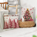 Miniatyrbild 4 av 5: 45cm jul kuddfodral tecknad jultomte snögubbe julgran A3 One Size