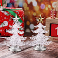 Miniatyrbilde 5 av 7: Akryl Juletre Nattlys USB Fargerikt Lyssterk Bordlampe LED Nattlys Juledekorasjon for Barnerom Soverom Hjemfest 2 Stykker