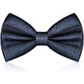Miniatyrbilde 1 av 7: Herrefluga, klassisk ensfarget sløyfe for menn, sateng smoking sløyfe, justerbar formell sløyfe for fest, bryllup Dark blue