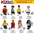 Miniatyrbillede 3 af 3: Xp013-020 G0103 0104 G0112 Fodbold Messi Beckham Samlede Byggeklodser Minifigur Legetøj (G0103dragt)