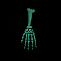 Pikkukuva 3 / 3: CDQ 1 par Halloween Luminous Skeleton-handskar Fullfinger för Cospla FlerfärgadCDQ