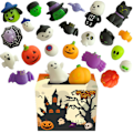 Pikkukuva 4 / 5: 60 kpl Halloween Squishy Leikkala Setti Antisensorisia leluja lapsille Monivärinen 24 kpl