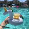 Miniatyrbild 3 av 5: IC Uppblåsbar Dryckeshållare, 15-pack Dryckesflottor Uppblåsbara Kopphållare Flamingounderlägg för Poolfest