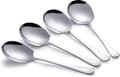 Alheco Serveringsskedar set om 4, rostfritt stål serveringsskedar för grönsaker och potatis, 22 cm silverbestick för matbordet, diskmaskinssäkra, presentförpackning