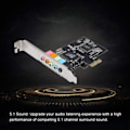 Miniatyrbillede 2 af 5: PCI-E Lydkort 5.1 6-kanals CMI8738 Chipset Audios Digital Desktop PCI-E-kort