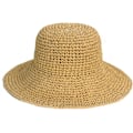 Miniatyrbild 2 av 7: Solhatt för damer, bredbrättad sommarstrandhatt för kvinnor, hopfällbar resehatt i halm, UPF50+ Khaki