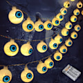 Miniatyrbillede 1 af 2: 3m Øjenkugle Lysstreng, 20 LED Batteridrevet til Halloween Indendørs og Udendørs Dekoration D D D D
