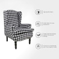 Miniatyrbilde 5 av 5: Wingstolöverdrag 2 delar Stretch Spandex Wingback stolsöverdrag Soffa Slipcover Utskrift Wingback Fåtölj Slipcovers Möbelskydd Soffa Så CDQ