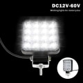 Miniatyrbilde 5 av 5: 4 stk 48W LED Arbeidslys, 12V Bil LED Spotlight Vanntett IP67, LED Arbeidslys for Bil Lastebil Traktor SUV Båt (4 stk)