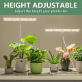 Miniatyrbillede 2 af 5: Fullspektrum LED-vækstlys - Automatisk tænd/sluk-timer 4/8/12H. Justerbar højde 8,5\"-24,8\". Perfekt til indendørs planter B 1 pakke