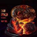 Miniatyrbilde 1 av 5: Lava Dragon Egg Resin Craft: Utsøkt dekorativ prydnad som viser et flammende drageegg med stor lava-base-LED-glød