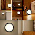 Miniatyrbild 3 av 3: LED-spotlight 6-pack med 2 fjärrkontroller RGB Design många färger svart