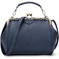 Pikkukuva 1 / 5: CDQ Retro Hollow Handväska för Dam Läder Axelväska Evening Clutch Bag - blå Blue