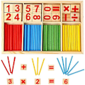 Pikkukuva 1 / 5: Laskutikut laskeminen matematiikka opettavainen lelu, puiset numerokortit ja laskutikkulaatikko